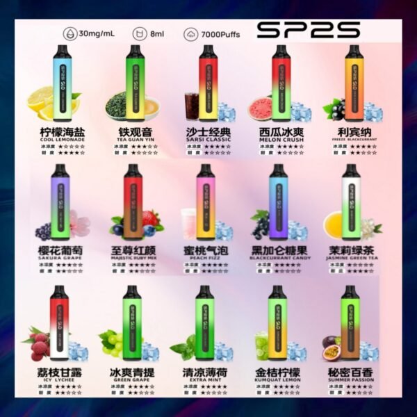 【買十送一】SP2S  7000口 拋棄式電子煙